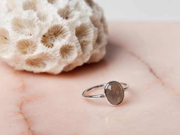 Ring Gemstone Evie 925 sterling zilver Labradoriet Laura Design