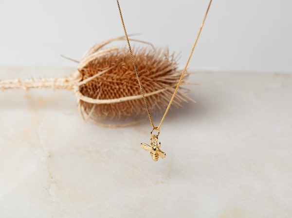 Ketting Necklace Bee 925 sterling zilver en 18K goud Laura Design