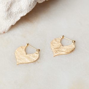 Oorbellen Hoop Earrings Imani 925 sterling zilver en 18K goud mat Laura Design