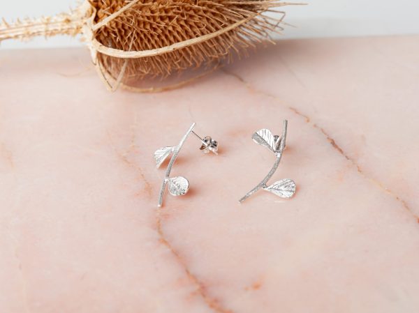 Oorbellen Earstud Ivy 925 sterling zilver mat Laura Design