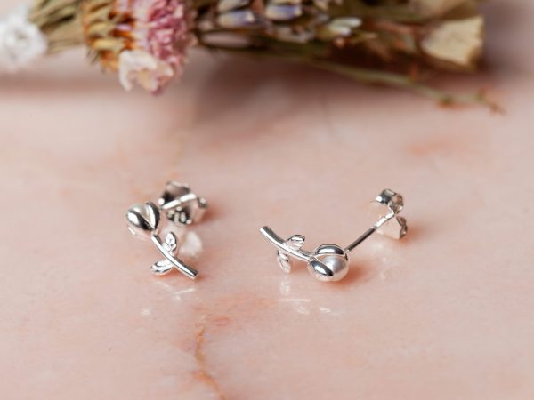 1e afbeelding Oorbellen Earstud Pearl Rosa 925 sterling zilver zoetwaterparel Laura Design