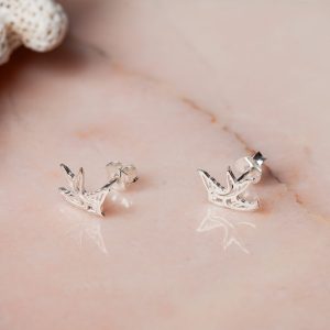 1e afbeelding Oorbellen Earstud Open Swallow 925 sterling zilver Laura Design