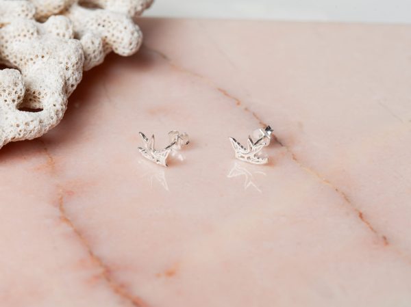 Oorbellen Earstud Open Swallow 925 sterling zilver Laura Design