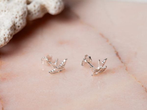 Oorbellen Earstud Open Swallow 925 sterling zilver Laura Design