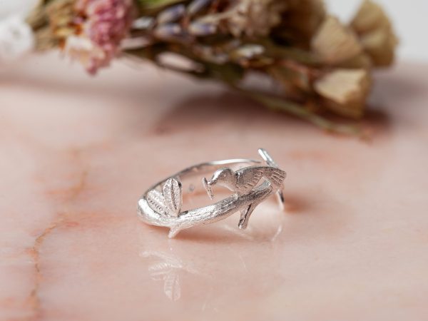 1e afbeelding Ring Dove 925 sterling zilver mat Laura Design