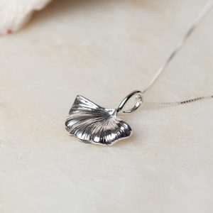 Ketting Necklace Ginkgo Biloba 925 sterling zilver Laura Design