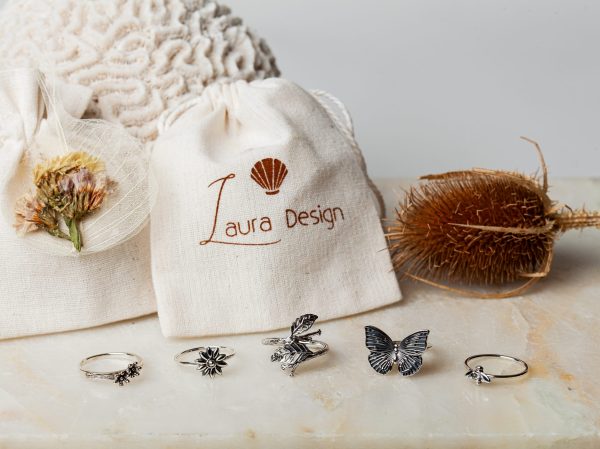 Ring Flora, Ring Daisy, Ring Petal, Ring Papillon & Ring Little Bee 925 sterling zilver Laura Design