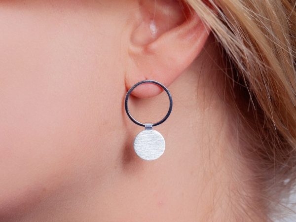 Oorbellen Earring Ambiente 925 sterling zilver mat Laura Design