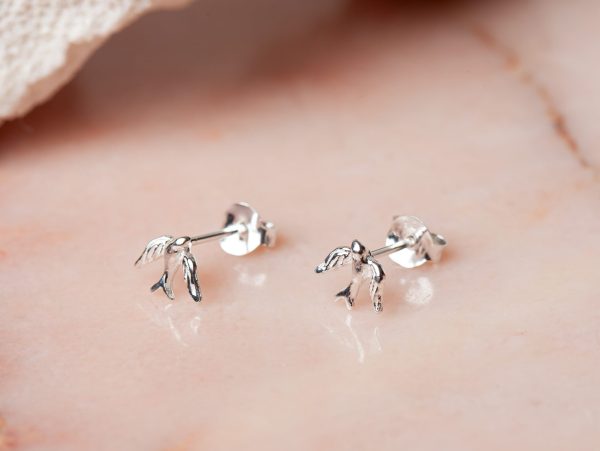 1e Oorbellen Earstud Swallow 925 sterling zilver Laura Design