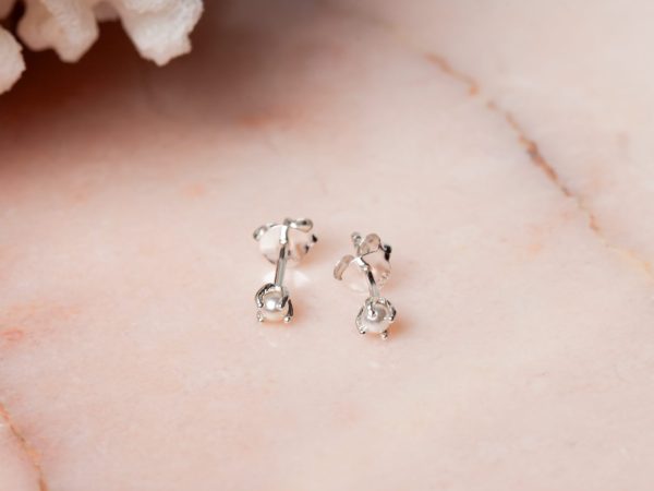 Oorbellen Earstud Pearl Anna 925 sterling zilver zoetwaterparel Laura Design