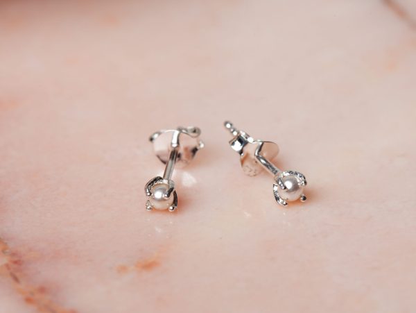 Oorbellen Earstud Pearl Anna 925 sterling zilver zoetwaterparel Laura Design