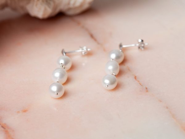 Oorbellen Earring Pearl Amaris 925 sterling zilver zoetwaterparel Laura Design