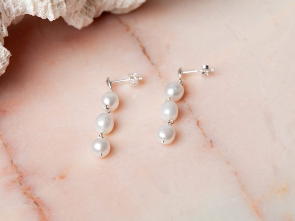 Oorbellen Earring Pearl Amaris 925 sterling zilver zoetwaterparel Laura Design