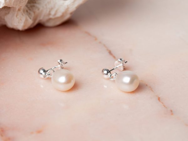 Oorbellen Earring Pearl Anastasia 925 sterling zilver zoetwaterparel Laura Design