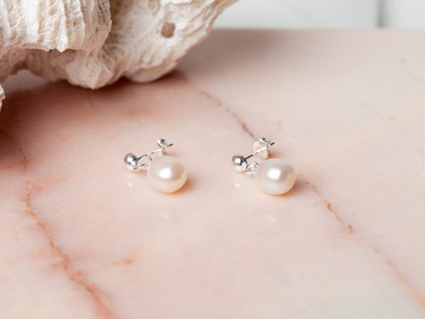 Oorbellen Earring Pearl Anastasia 925 sterling zilver zoetwaterparel Laura Design