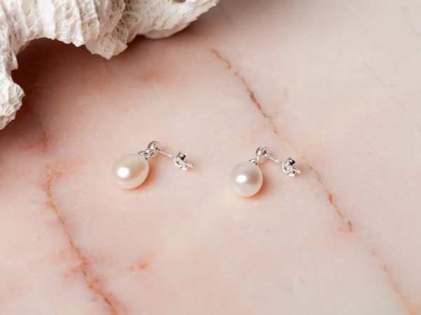 Oorbellen Earring Pearl Anastasia 925 sterling zilver zoetwaterparel Laura Design