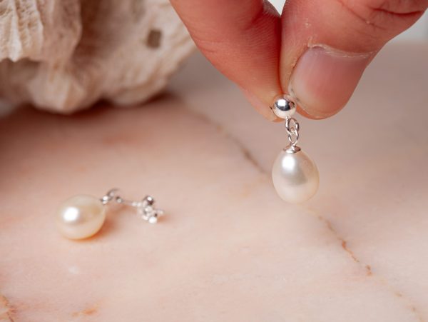 Oorbellen Earring Pearl Anastasia 925 sterling zilver zoetwaterparel Laura Design