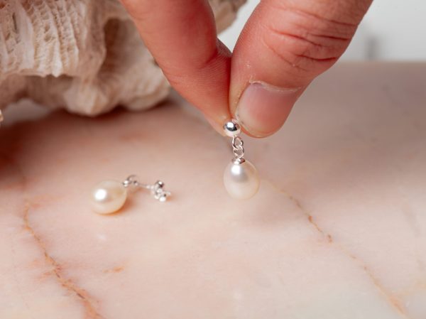 Oorbellen Earring Pearl Anastasia 925 sterling zilver zoetwaterparel Laura Design