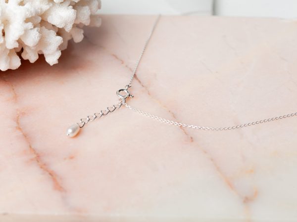Ketting Necklace Pearl Eloise 925 sterling zilver zoetwaterparel Laura Design