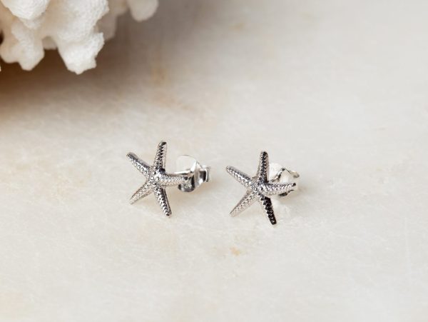 Oorbellen Earstud Starfish 925 sterling zilver Laura Design 1e