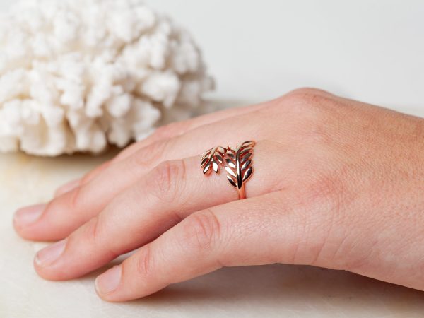 Ring Naturelmente 925 sterling zilver en 18K roségoud Laura Design