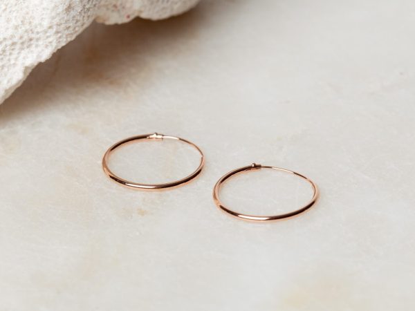 Oorbellen Hoop Earrings Anice 925 sterling zilver en 18K roségoud Laura Design