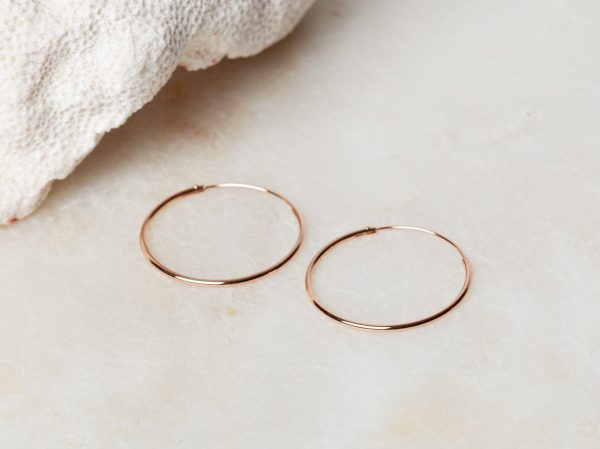 Oorbellen Hoop Earrings Anice 925 sterling zilver en 18K roségoud Laura Design