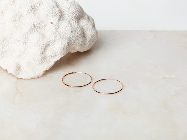 Oorbellen Hoop Earrings Anice 925 sterling zilver en 18K roségoud Laura Design