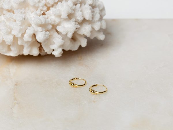 Oorbellen Hoop Earrings Gold Aylin 925 sterling zilver en 18K goud Laura Design