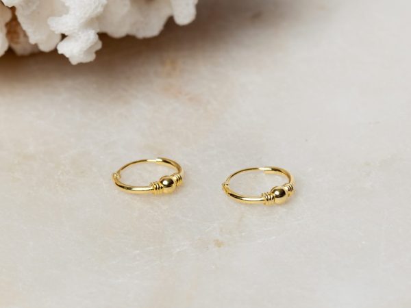 Oorbellen Hoop Earrings Gold Aylin 925 sterling zilver en 18K goud Laura Design