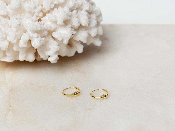 Oorbellen Hoop Earrings Gold Aylin 925 sterling zilver en 18K goud Laura Design