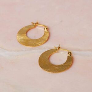 Oorbellen Hoop Earrings Anouk 925 sterling zilver en 18K goud mat Laura Design