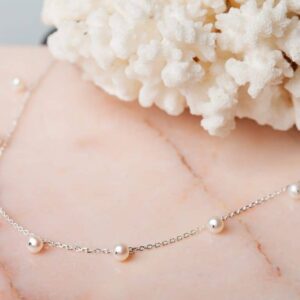 Parel ketting Necklace Pearl Ariella 925 sterling zilver zoetwaterparel Laura Design
