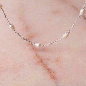 Parel ketting Necklace Pearl Amaya 925 sterling zilver zoetwaterparel Laura Design
