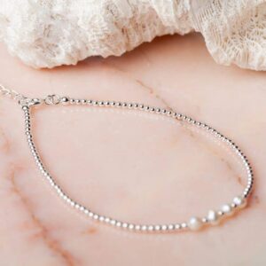 Parel armband Bracelet Pearl Ellie 925 sterling zilver zoetwaterparel Laura Design