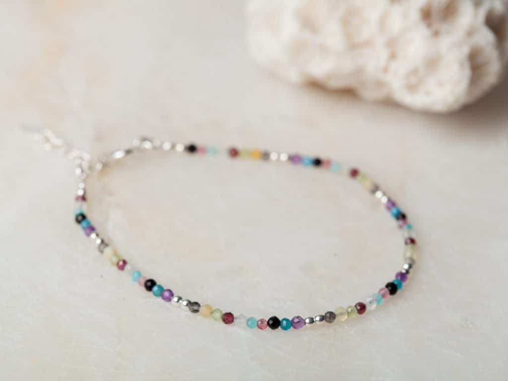 Armband Bracelet Gemstone Nature 925 sterling zilver gemengde edelstenen Laura Design