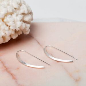 Moderne oorbellen Earring Ceylin 925 sterling zilver mat Laura Design