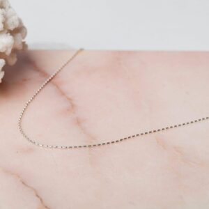 Ketting met cilindervormige schakel Necklace Cameron 925 sterling zilver Laura Design
