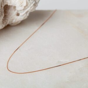 Ketting met Venetiaanse schakel Necklace Keira 925 sterling zilver en 18K roségoud Laura Design