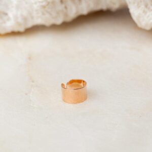 Oorbel zonder gaatje Ear Cuff Simple 925 sterling zilver en 18K roségoud Laura Design