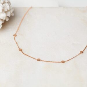 Ketting met muntjes Necklace Filou 925 sterling zilver en 18K roségoud Laura Design