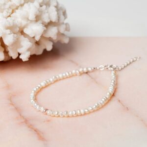 Parel armband Bracelet Flore 925 sterling zilver en zoetwaterparel Laura Design