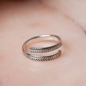 Open ring Ring Ami 925 sterling zilver oxidized Laura Design