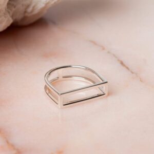 Moderne geometrische Ring Amélie 925 sterling zilver Laura Design