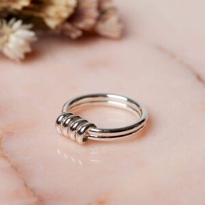 Dubbele prikkeldraad stijl Ring Carmen 925 sterling zilver Laura Design