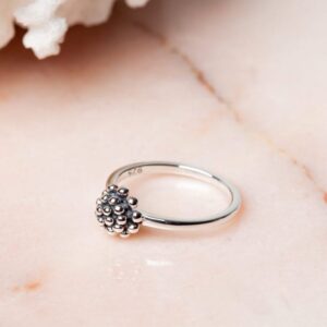 Koraalvormige ring Ring Corail 925 sterling zilver oxidized Laura Design