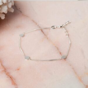 Verstelbare armband met muntjes Bracelet Chloe 925 sterling zilver Laura Design