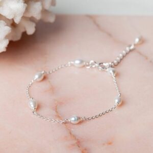 Parel armband Bracelet Pearl Amaya 925 sterling zilver en zoetwaterparel Laura Design