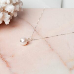 Parel ketting Necklace Pearl Miracle 925 sterling zilver en zoetwaterparel Laura Design