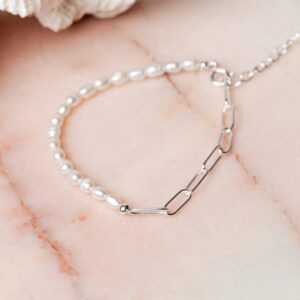 Parel armband Bracelet Pearl Audrey 925 sterling zilver en zoetwaterparel Laura Design